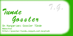 tunde gossler business card